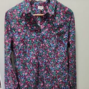 J.Crew Floral Button-Up Shirt, Size XL